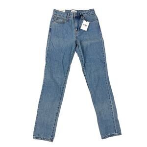 Oat - High Rise Straight Ankle Jeans